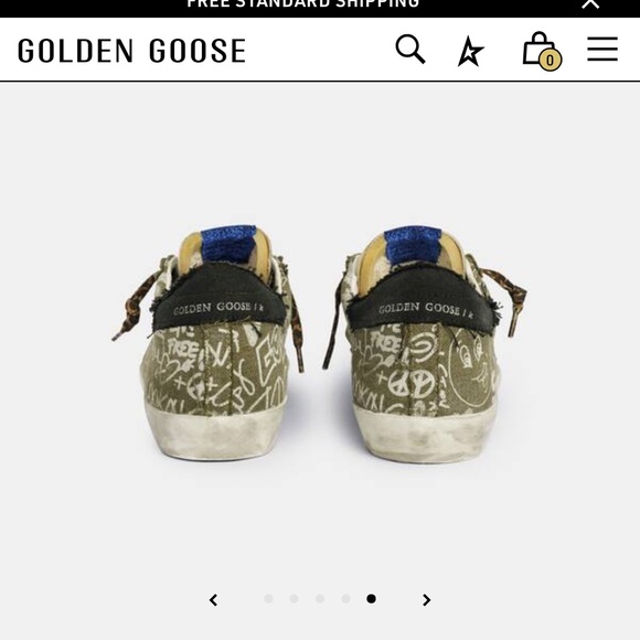 Golden Goose Limited Ed Super-Star sneakers green cotton w/contrasting white 39 - Picture 2 of 16